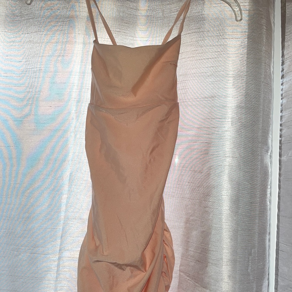 Slinky light pink dress